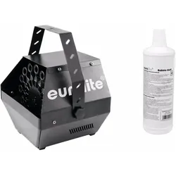 Eurolite Set B-100 Seifenblasenmaschine schwarz DMX + Seifenblasenfluid 1l (Seifenblasenmaschine), Hazer