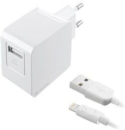 Cellular Line usb charger kit 12w - lightning - white