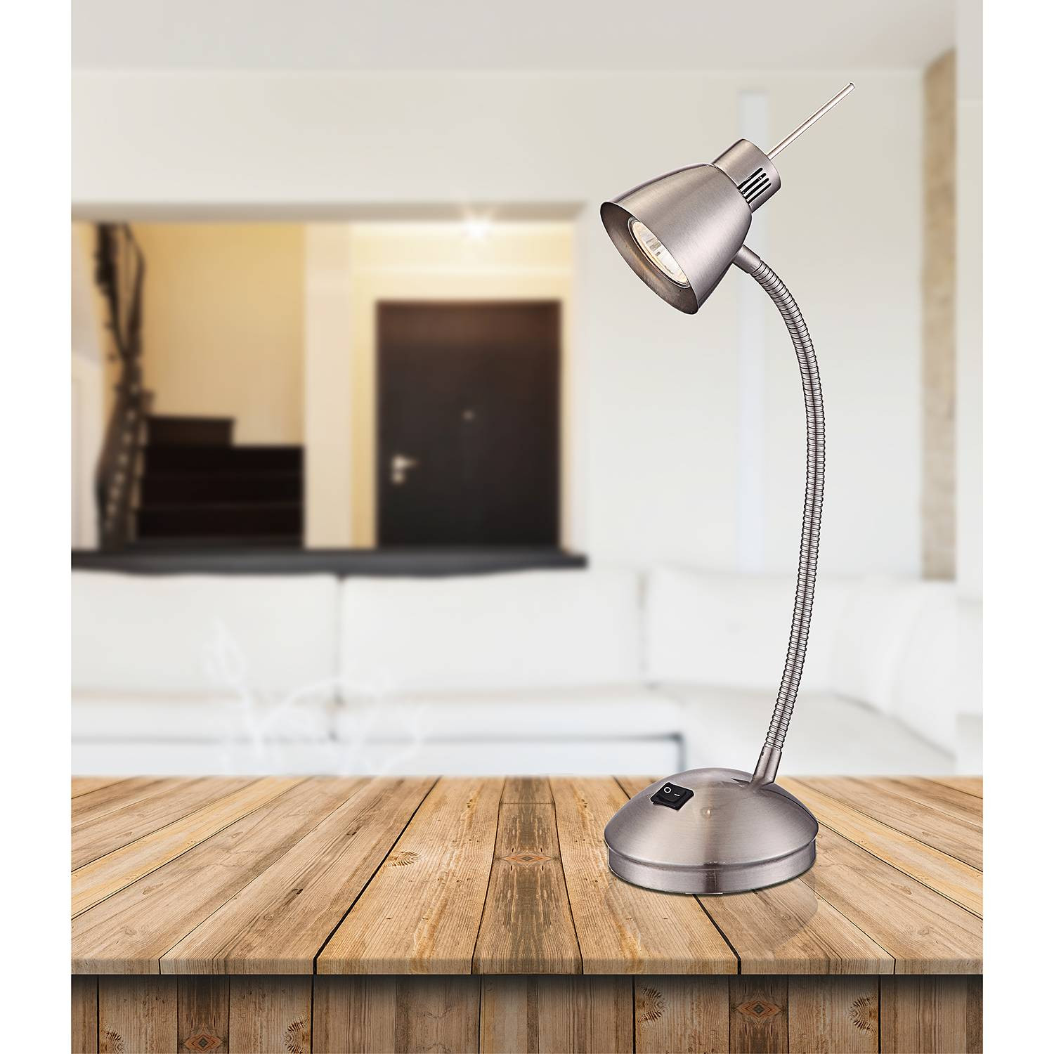 Globo Lighting LED tafellamp metaal zilver of brons GU10