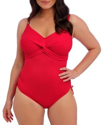 OTTAWA UW TWIST FRONT SWIMSUIT WITH ADJUSTABLE LEG by Fantasie Swim in Radiant Red (Size 40 DD)