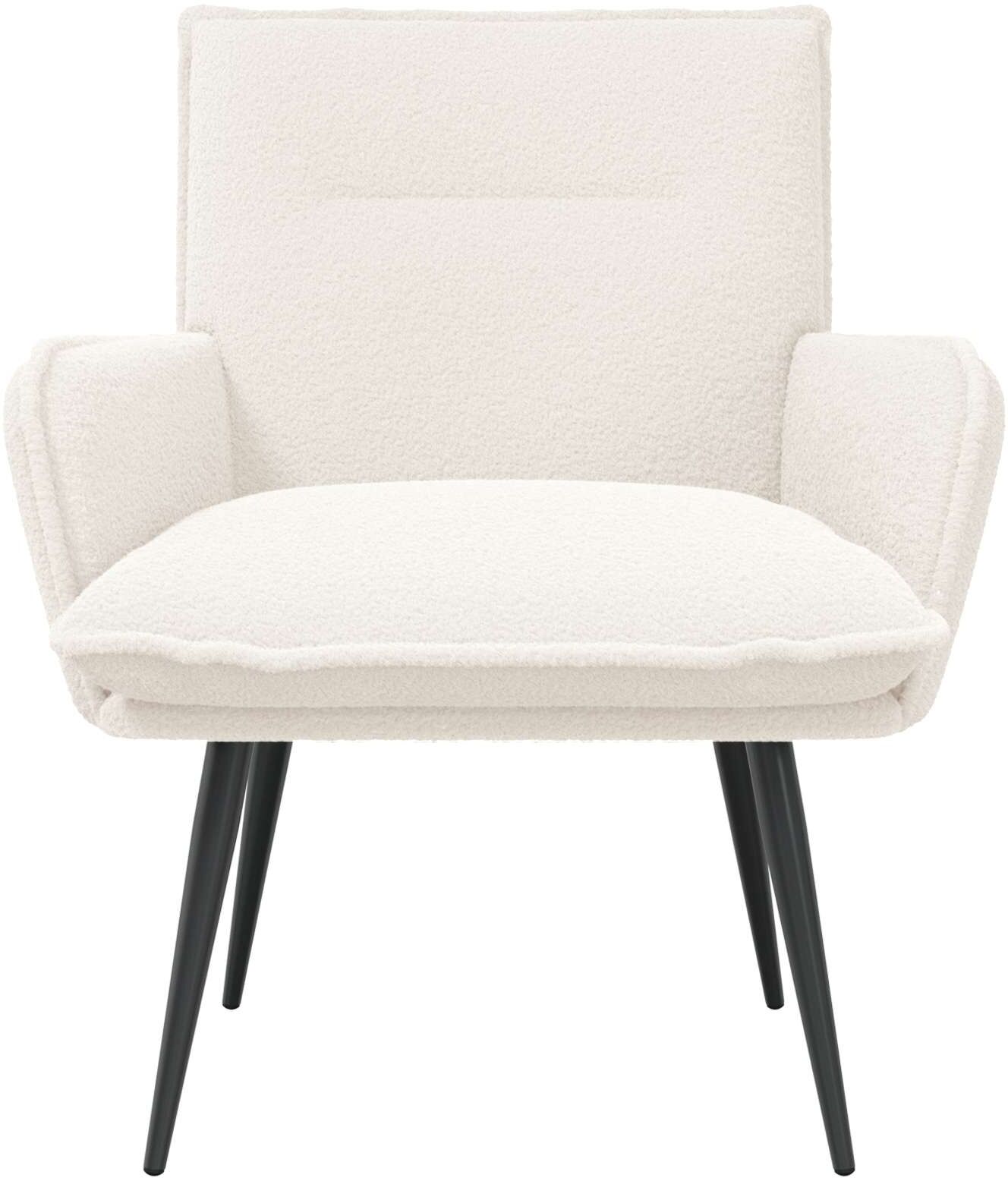 vidaXL Fauteuil Crème Bouclé