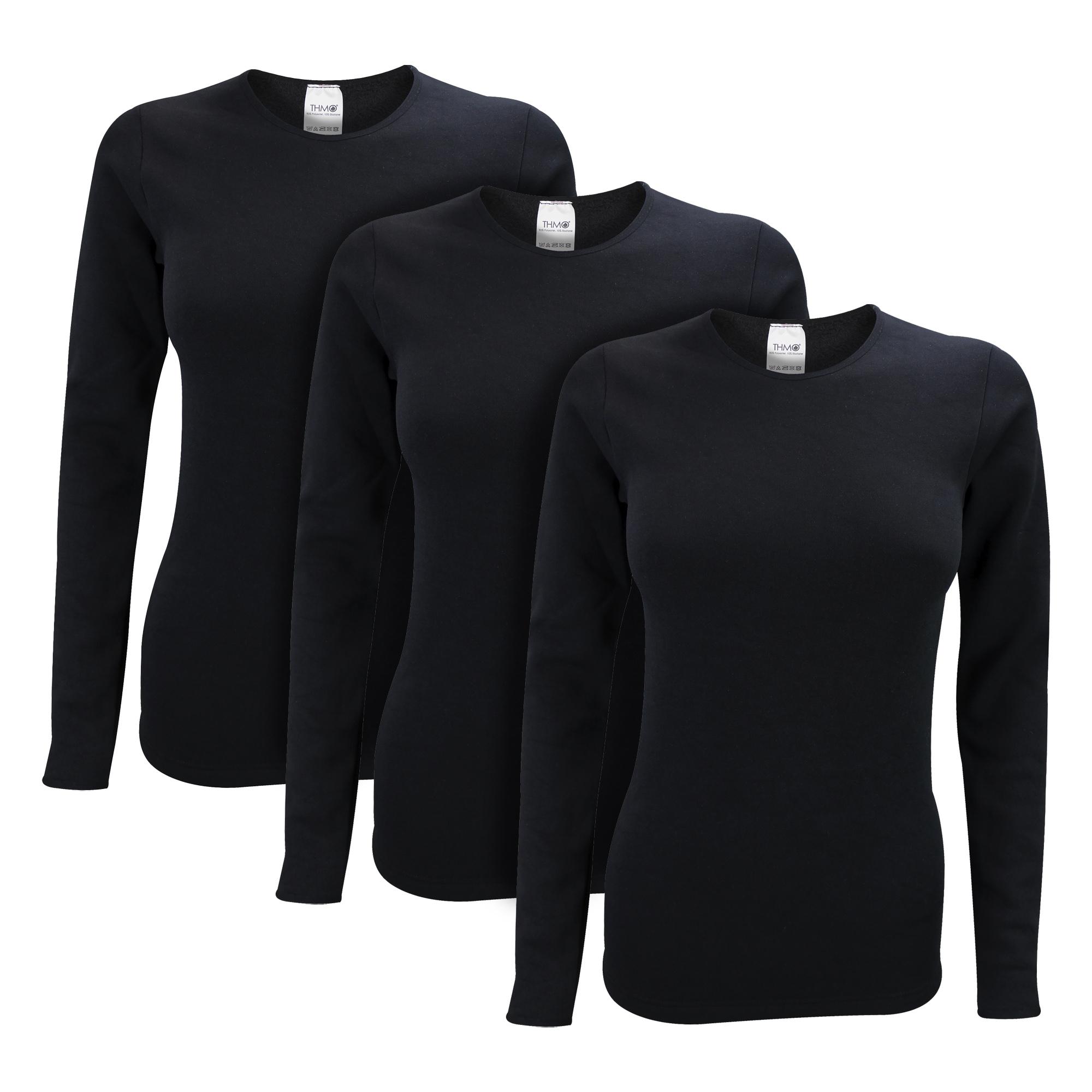 3er-Pack Damen Langarm-Thermoshirts für den Winter
