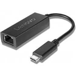 Lenovo USB-C —Ethernet Adapter (USB-C, RJ45 Gigabit Ethernet (1x)), Netzwerk Adapter