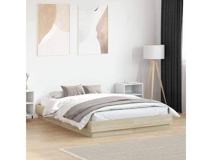 Cadre de lit sans matelas chêne sonoma 140x190 cm - Cadre durable - design élégant(9381)
