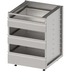 Stalgast Unterschrank BarLINE, mit drei Schubladen für Spülkörbe 500x500mm, 620x600x850 mm (BL06622)