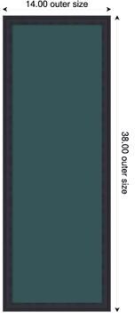 Amanti Art Deep Teal Canvas Magnetic Board, Florence Framed Memo Board