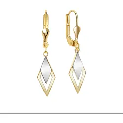 Fascination by Ellen K. Ohrhänger 585/- Gelbgold bicolor glanz