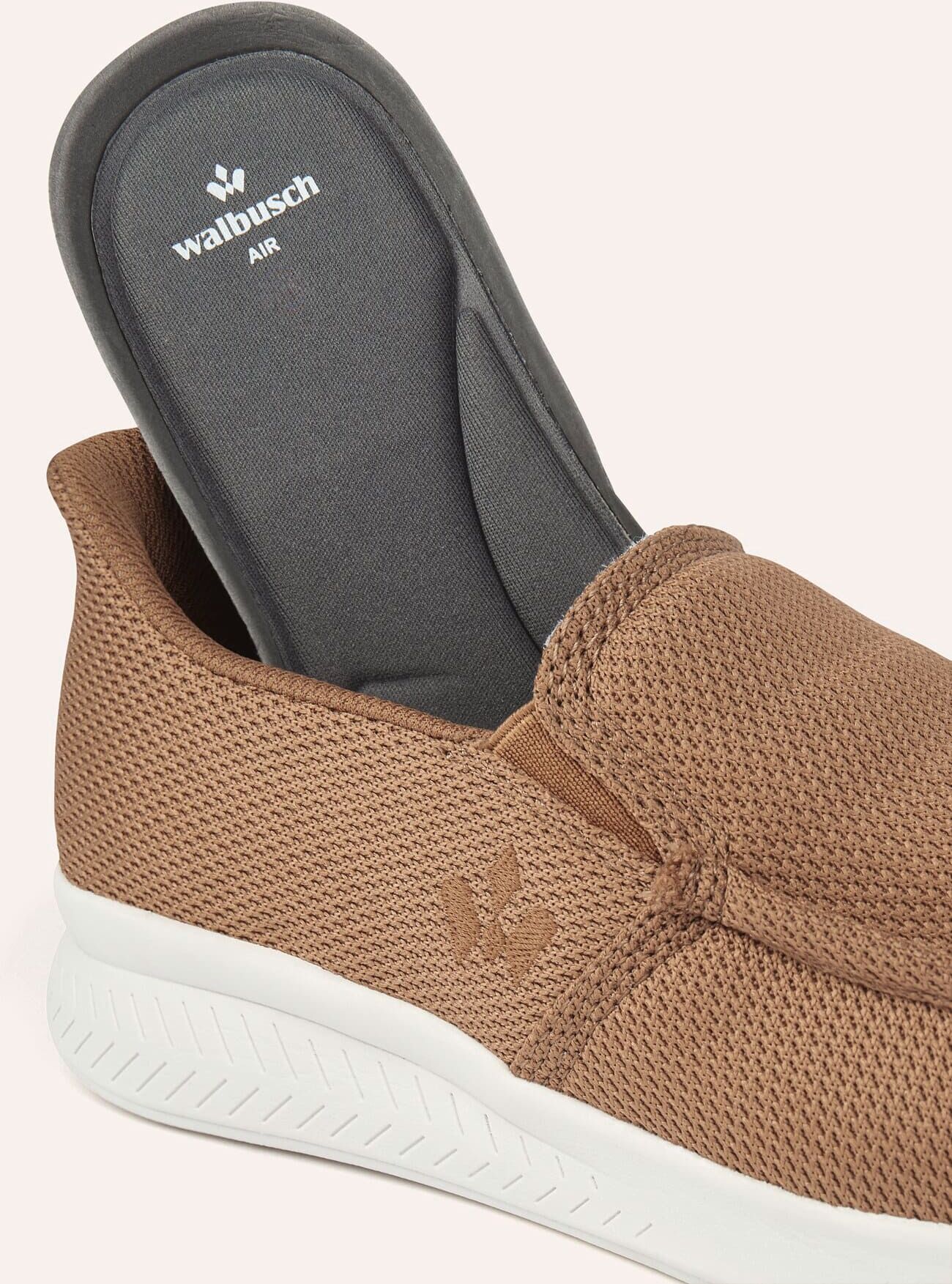 Walbusch Komfortslipper Mühelos, , Farbe Braun, 40, mühelos anziehbar ultraleicht Herren