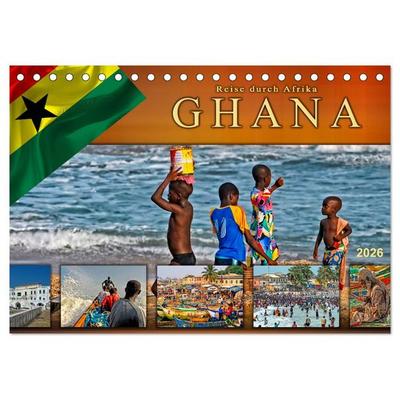 Reise durch Afrika - Ghana (Tischkalender 2026 DIN A5 quer), CALVENDO Monatskalender