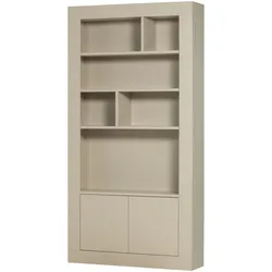 Schrank Wallcover Kiefer FSC, modernes Design mit viel Stauraum, hellgrau, 117 cm breit