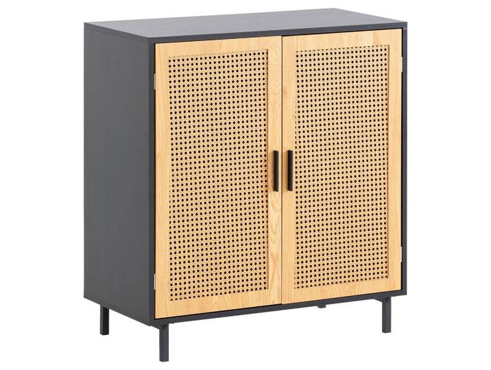Livetastic Kommode, Schwarz, Metall, Wiener Geflecht, 80x86.5x40 cm, stehend, Wohnzimmer, Kommoden & Sideboards, Kommoden