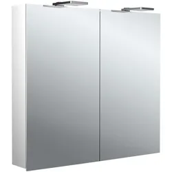 emco flat 2 style LED-Lichtspiegelschrank mit Aufsatzstrahlern, 2 Türen, 800x711x113mm, 979706303