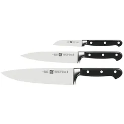 Zwilling Messerset 3tlg. 35645-002-0, Küchenmesser, Schwarz, Silber
