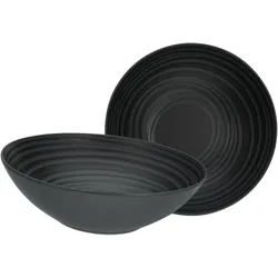 CreaTable Lava Stone, Schüssel + Schale, Schwarz