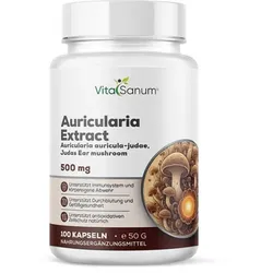 VitaSanum® Auricularia Extrakt (Auricularia auricula-judae) 500 mg – 1 Kapsel Tagesportion