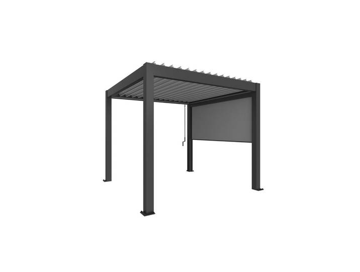 Biohort Pavillon-Rollo, Dunkelgrau, Metall, Kunststoff, 235x10x272 cm, Sonnen- & Sichtschutz, Pergolas