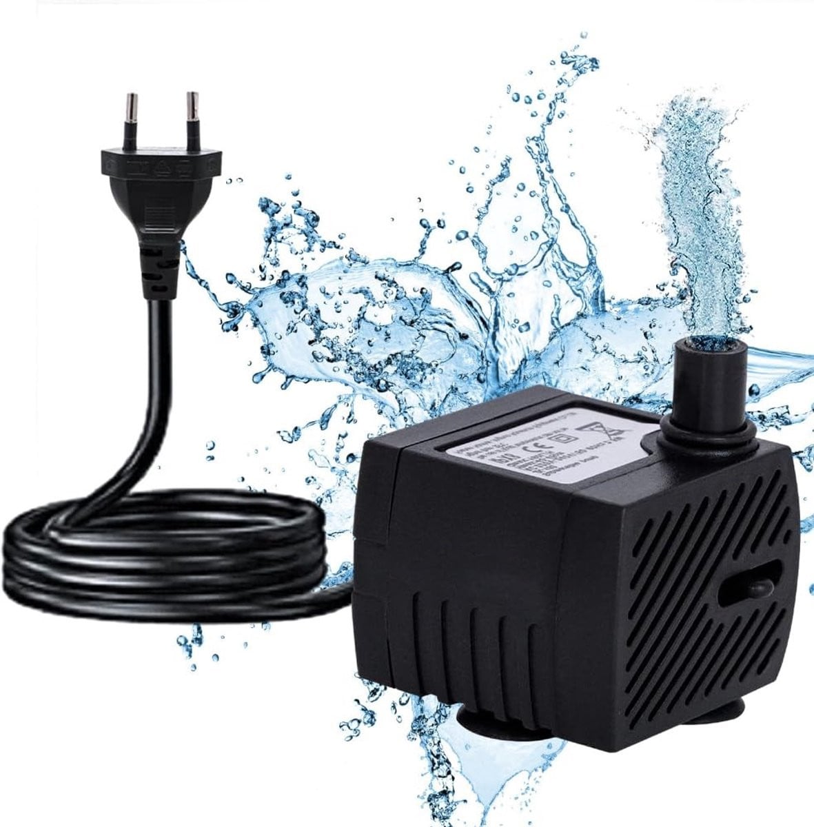 Allecto Mini-waterpomp voor kleine aquaria - Zwart - 200 l/u - Model ML-xpump