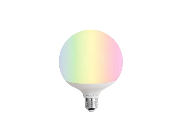 Ampoule LED intelligente E27 G120 RGBW mate 9W 806 lm 2700-6500K