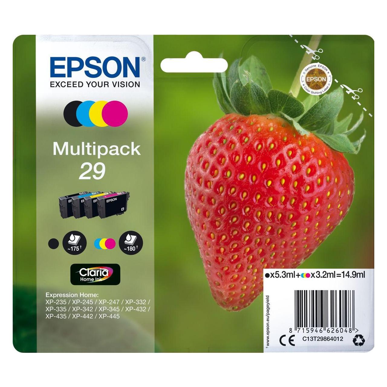 Epson 29 Multipack (BK, C, M, Y) (C13T29864022)