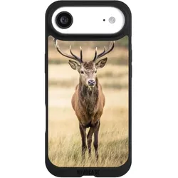 Nivocase Handyhülle für Apple iPhone Air Hülle NIVOpure Case Schwarz Hirsch Wald Wiese (Apple iPhone Air), Smartphone Hülle, Schwarz