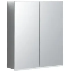 Geberit Option Plus Spiegelschrank mit Beleuchtung und zwei Türen, 60x70x17.2 cm, außen verspiegelt, LED-Beleuchtung, Touch-Sensorschalter