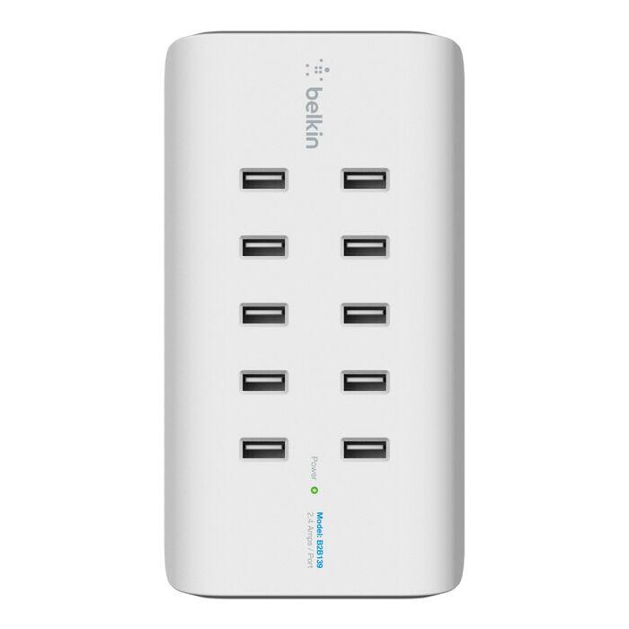 Belkin RockStar 120 W 10x USB-A Ladestation, weiß B2B139VF