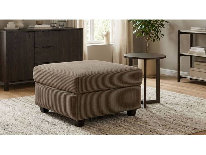 Hocker GOODPRODUCT Faxe , schlamm, B:67cm H:42cm T:52cm, 90% Polyester, 10% Nylon, Hocker, Hocker, Polsterhocker passend zum Sofa, Breite 67 cm, individuell kombinieren