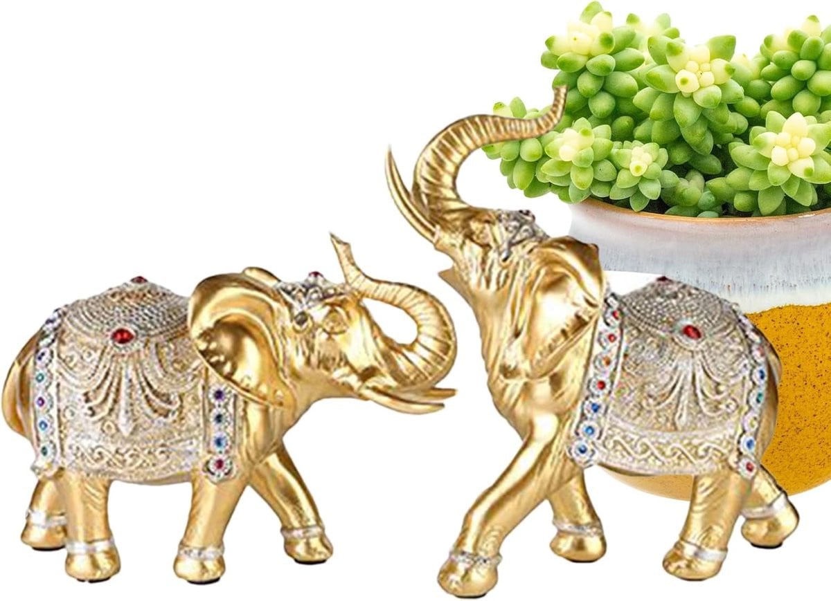 Bruin Dierenbeeldje van Hars voor Interieur Decoratie