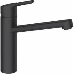 Kludi M2 Spültisch-Einhebelmischer mattschwarz, DN 15, 39 mm, geschlossener Metallhebel, schwenkbarer Auslauf (360°), DVGW-zugelassen