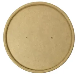 MONOUSO - Kraft-Kraftkarton-Deckel für Ø9,5cm Kraft-Kraft Pappbecher (25 Stück)