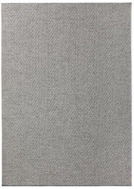 TOWN & COUNTRY BASICS Pax Herringbone Textured Solid Machine Washable Area Rug Grey
