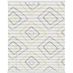 Lichtblick Plissee Klemmfix, ohne Bohren, blickdicht, Stripy Boho Rectangle  - Beige