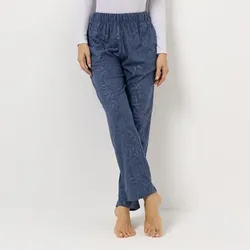 POLARSTERN Hose, 1/1-Länge Mikrofaser Fleece Rundumdehnbund florale Prägung