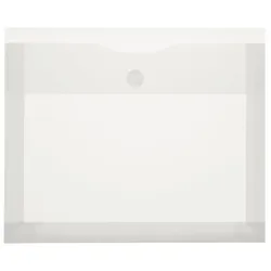 FolderSys PP-Umschlag A4 quer, Dehnfalten 50mm, transparent klar, Klettverschluss