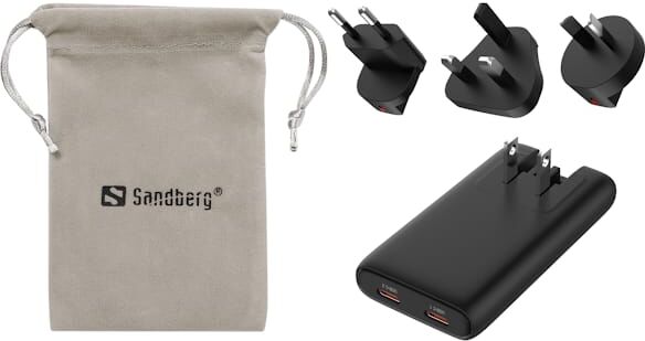 Sandberg 4in1 TravelCharger 65W Black