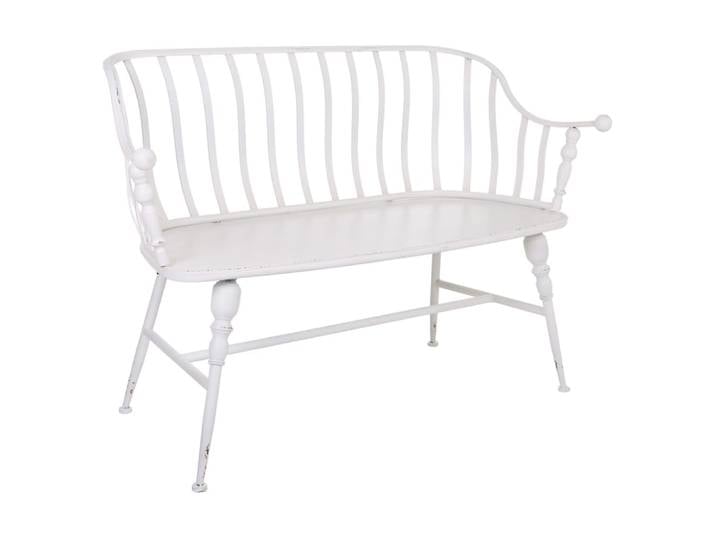 Banc en métal blanc 128x53x86h