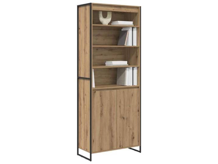 (9098)Moderne Cabinets Hautes MEUBLE DE SEJOUR Chêne artisan 79x36x200 cm poid:52 kg
