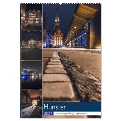 Münster - stimmungsvoll und harmonisch (Wandkalender 2027 DIN A2 hoch), CALVENDO Monatskalender