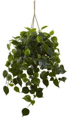 Nearly Natural Philodendron Hanging Basket UV Resistant (Indoor/ Outdoor)