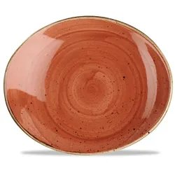 Churchill Stonecast Spiced Orange Teller Oval Coup 19,7cm