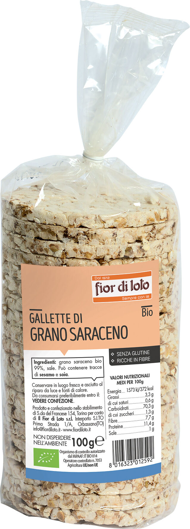 Biotobio Gallette Saraceno Bio