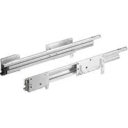 Hettich, Schubladenauszüge, Schubkasten Auszugsführung Quadro Duplex 25, links, Einbautiefe 730 mm