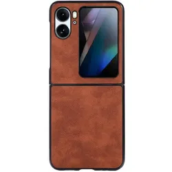 Cover-Discount OPPO Find N2 Flip - Hybrid Schutzhülle braun (Oppo Find N2 Flip), Smartphone Hülle, Braun