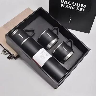 KitchenCuration Premium 500ml Stainless Steel Thermal Mug Vacuum Insulated Portable Bottle With Gift Box black