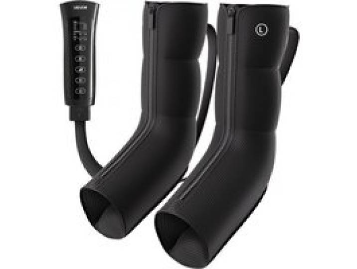 VEVOR Masseur de Jambes et Pieds à Compression d'Air 3 Niveaux de Chauffage, 6 Modes, 3 Intensités de Massage, 3 Niveaux de Vibration des Mollets, avec Sac de Rangement et Adaptateur Secteur, Noir