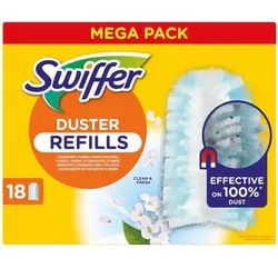 P&G Swiffer Staubmagnet Duster Nachfüller 18 Tücher nehmen Staub, Schmutz und Haare von allen Oberflächen auf