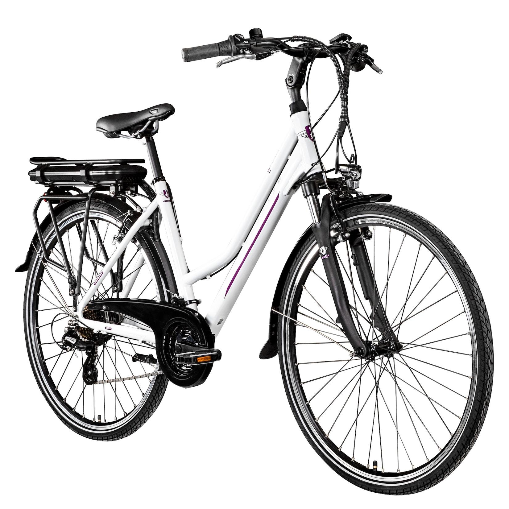 Zündapp Z802 E Bike Trekkingrad Damen ab 160 cm mit Nabenmotor Pedelec Trekking Fahrrad mit 21 Gang und Beleuchtung StVZO