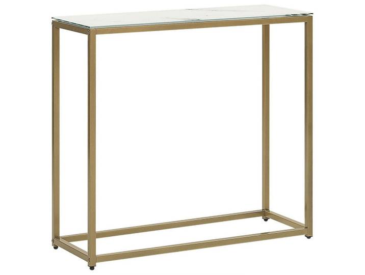 KONSOLENTISCH Marmor Optik weiß/gold Delano
