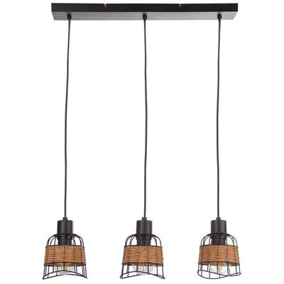 NOWA Hängeleuchte "ESRA", braun (schwarz), H: 150cm, 1 Stk., Leuchten, Hängelampe Esszimmer-Leuchte Esstischleuchte Wohnzimmer, Hängeleuchte