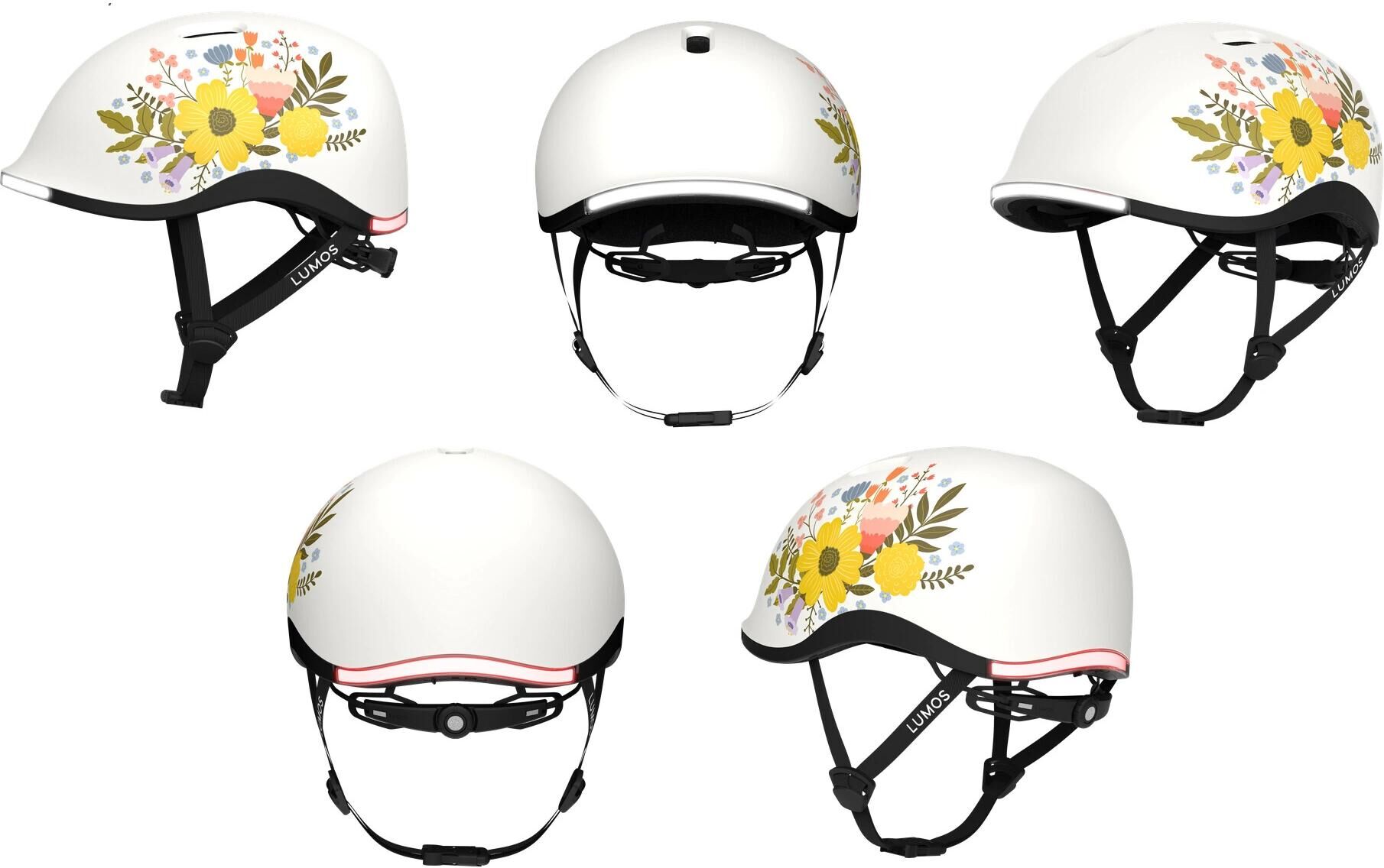 Fahrradhelm LUMOS "Nyxel, S", weiss (weiß, bunt), Helme, Kopfumfang: 52cm - 56cm, Fahrradhelm weiß, bunt Kopfumfang: 52cm - 56cm